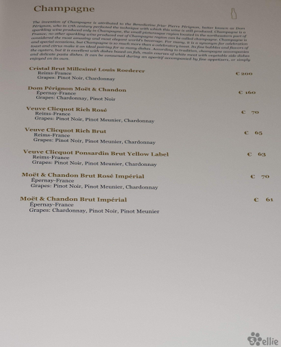Yacht Club Wine List