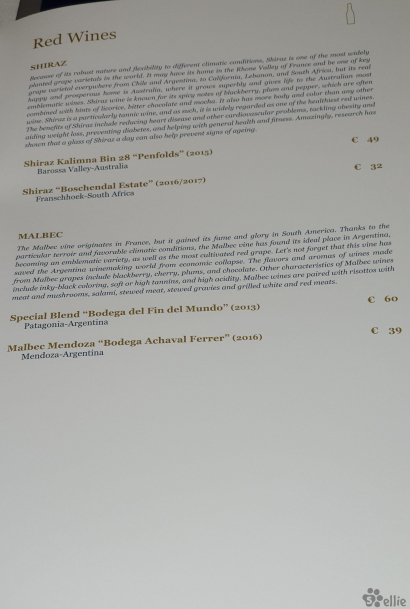 Yacht Club Wine List